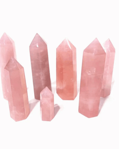 Healing Pointed Polished Rose Quartz Tower Bulk