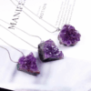 Healing Small Amethyst Raw Pendant Necklaces Wholesale