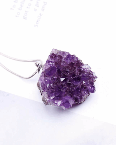 Healing Small Amethyst Raw Pendant Necklaces Wholesale