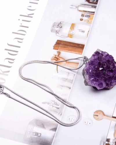 Healing Small Amethyst Raw Pendant Necklaces Wholesale