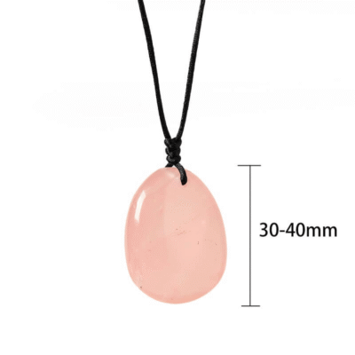 Healing Teardrop Rose Quartz Pendant Necklace for Her