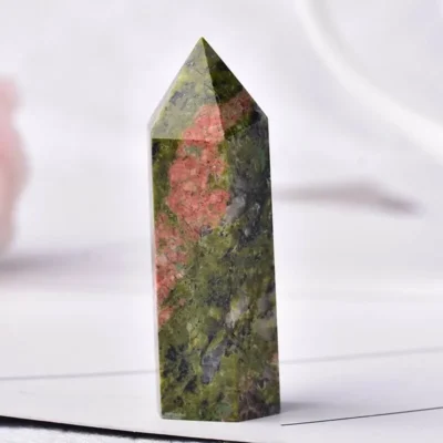 Healing Unakite Tower Crystal Point Wand Bulk