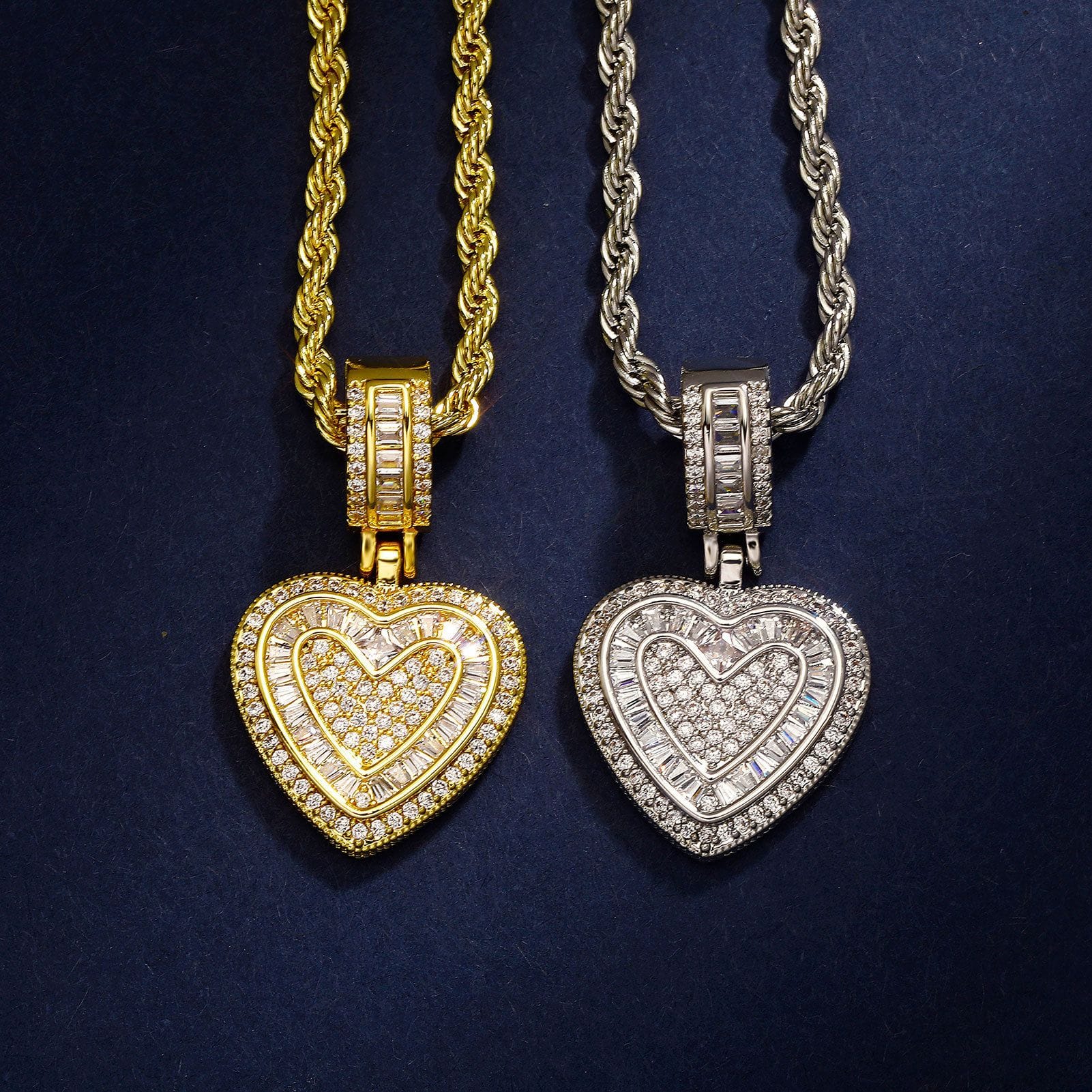 Heart Pendant 14K Gold Plated Copper Necklace - Imagem 4