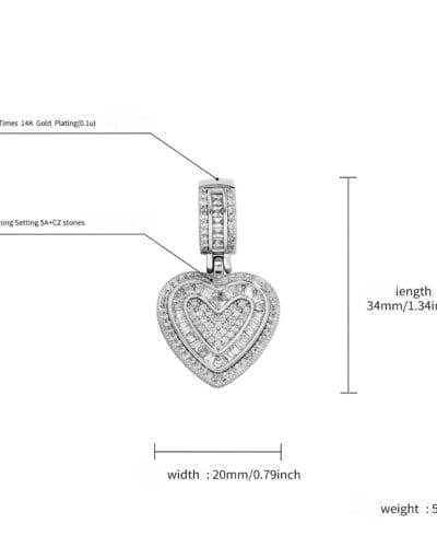 Heart Pendant 14K Gold Plated Copper Necklace 8