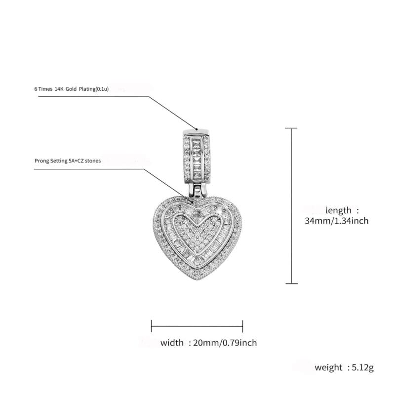 Heart Pendant 14K Gold Plated Copper Necklace 8