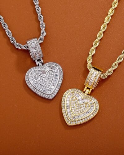Heart Pendant 14K Gold Plated Copper Necklace 9