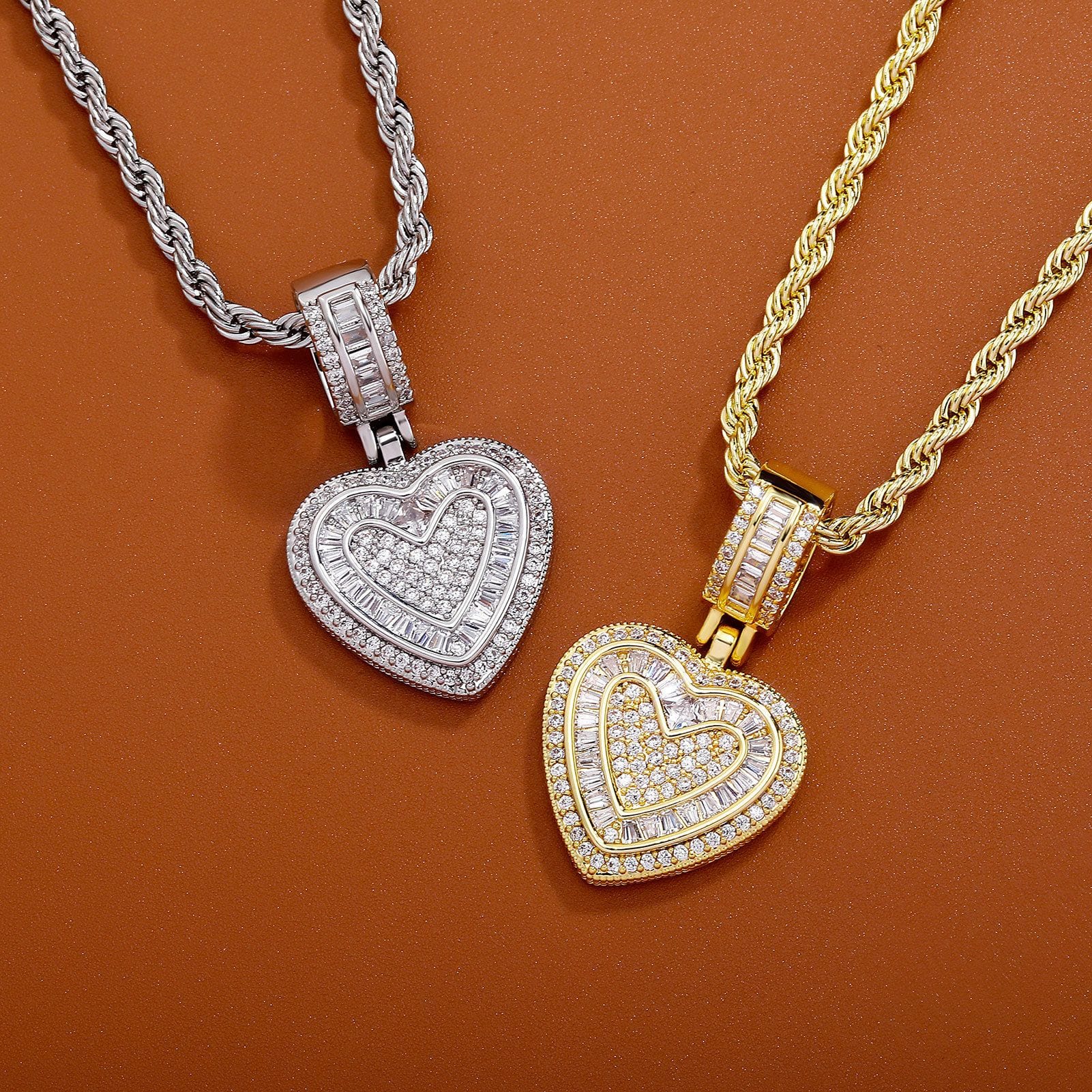 Heart Pendant 14K Gold Plated Copper Necklace - Imagem 5