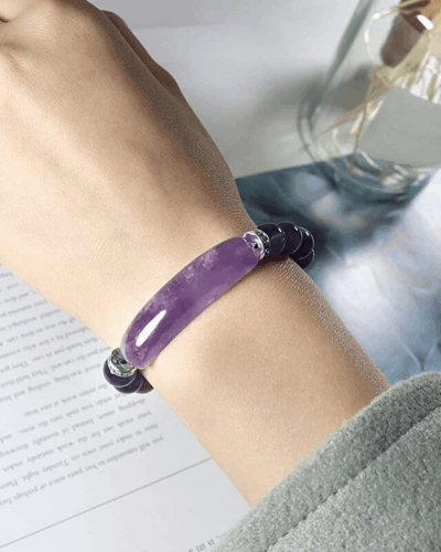 8MM Healing Crystal Heart Charm Bracelet Bulk