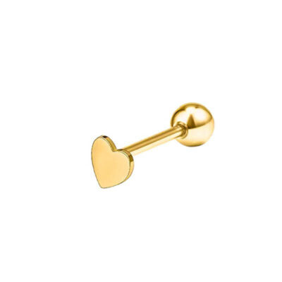Heart Shape Stainless Steel Tongue Ring Nipple rings Wholesale-gold