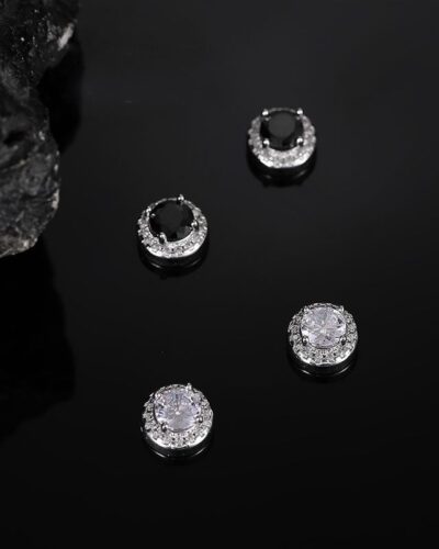 Hip Hop Copper Earrings for Men with Zircon