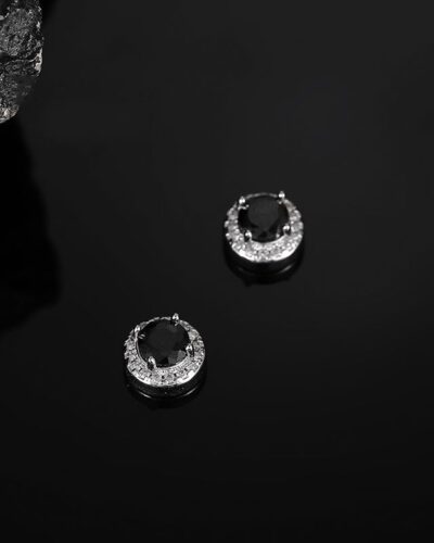 Hip Hop Copper Earrings for Men with Zircon