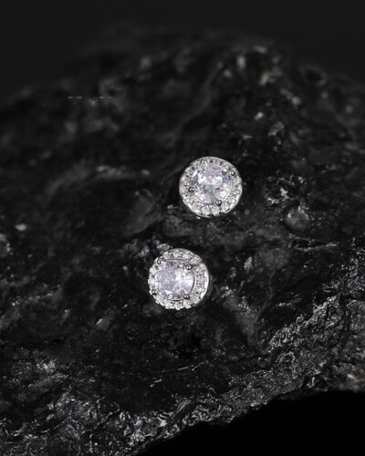 Hip Hop Copper Earrings for Men with Zircon