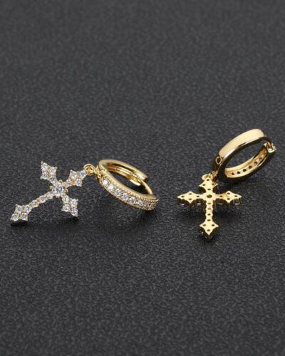 Alternativní pohled na Hip Hop Cross Zircon Earring Wholesale