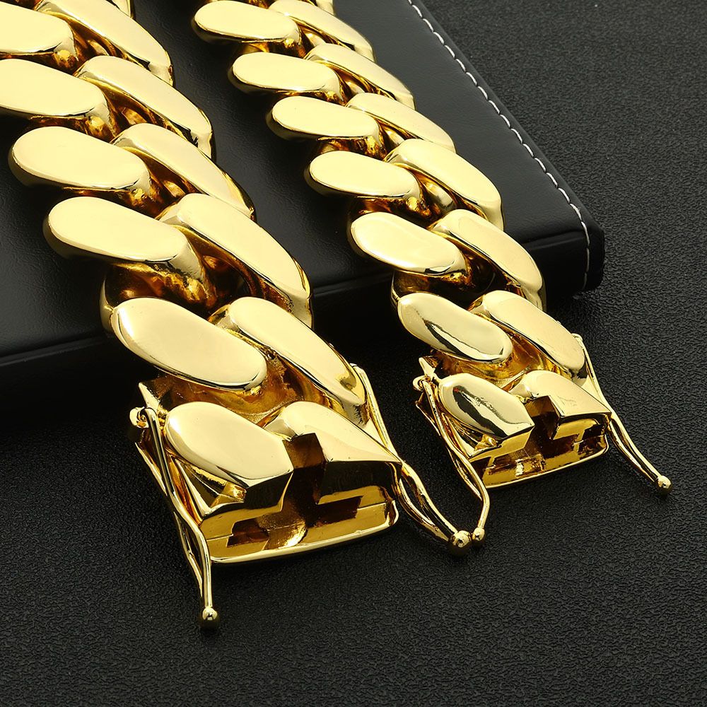 Hip Hop Polished Mens Cuban Necklace Wholesale - Imagem 8