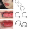 Horseshoe Stainless Steel Lip Piercing Jewelry Wholesale