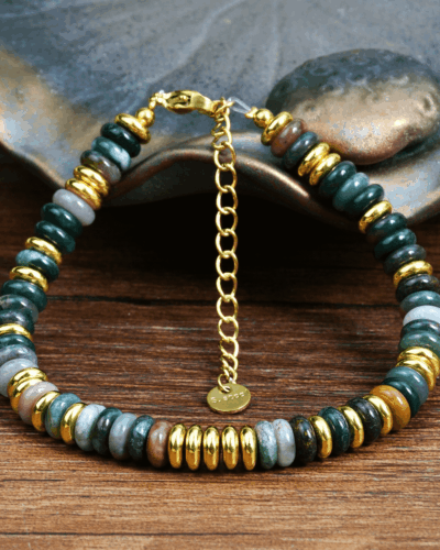 Semi-Precious Gemstone Colorful Beaded Bracelet
