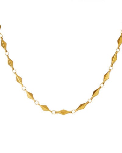 Ingot 18K Gold Plated 304 Stainless Steel Chain Necklace Wholesale 5