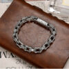 Irregular Vintage Water Ripple Mens Thick Bracelets (1)