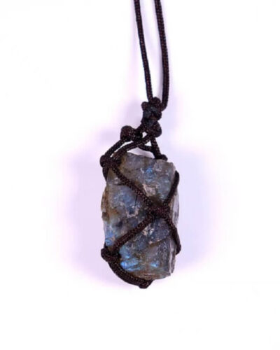 Net Pocket Raw Crystal Stone Pendant Bulk Woven Necklaces