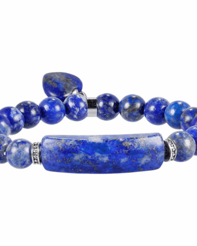 8MM Healing Crystal Heart Charm Bracelet Bulk