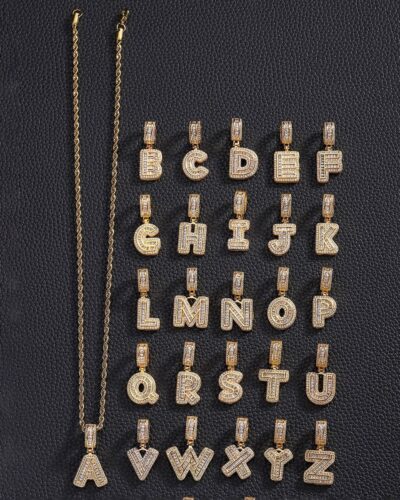 Letter Mens Necklace with Zircon Wholesale