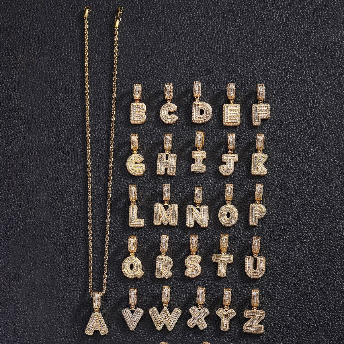 Letter Mens Necklace with Zircon Wholesale