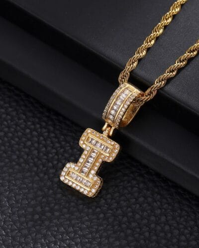 Letter Mens Necklace with Zircon Wholesale