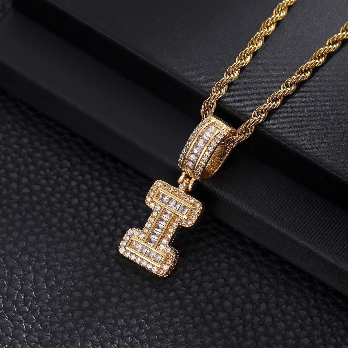 Letter Mens Necklace with Zircon Wholesale