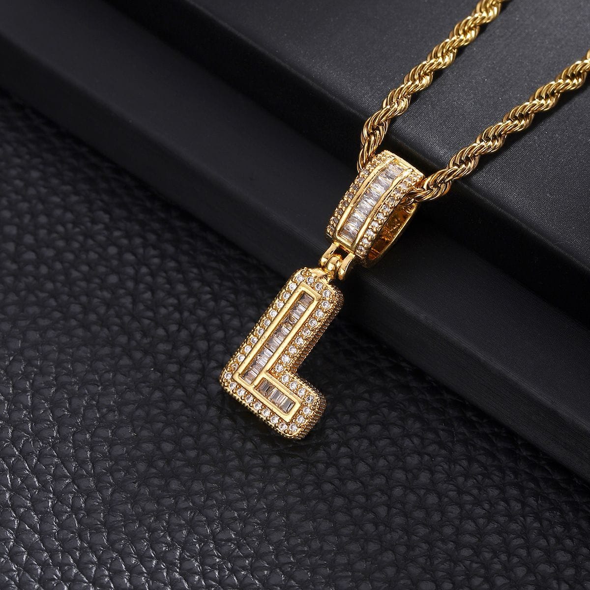 Letter Mens Necklace with Zircon Wholesale