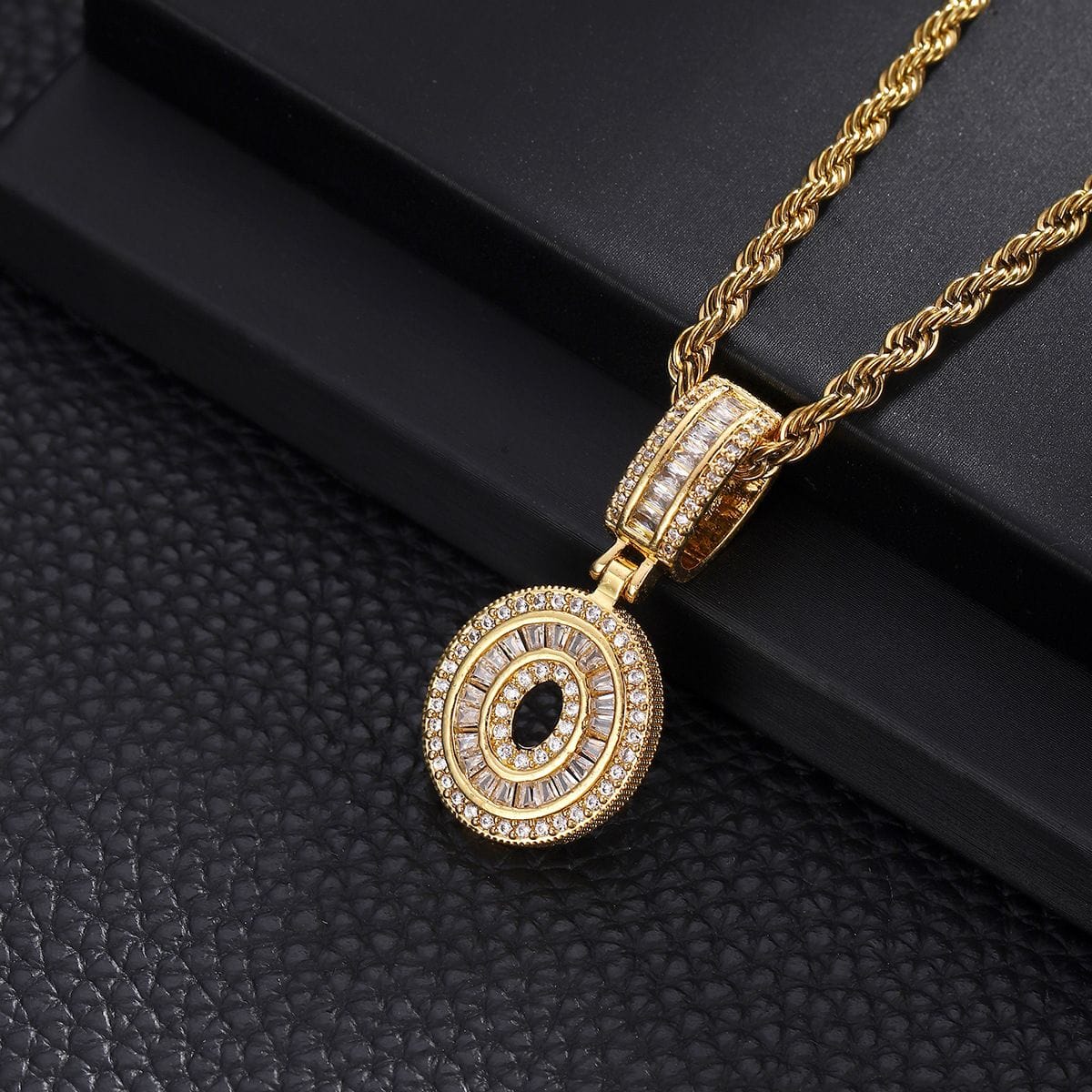 Letter Mens Necklace with Zircon Wholesale