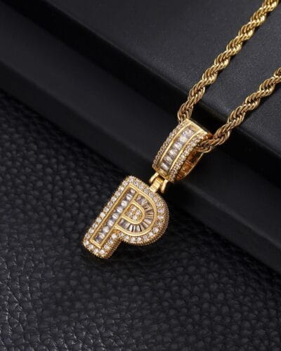 Letter Mens Necklace with Zircon Wholesale