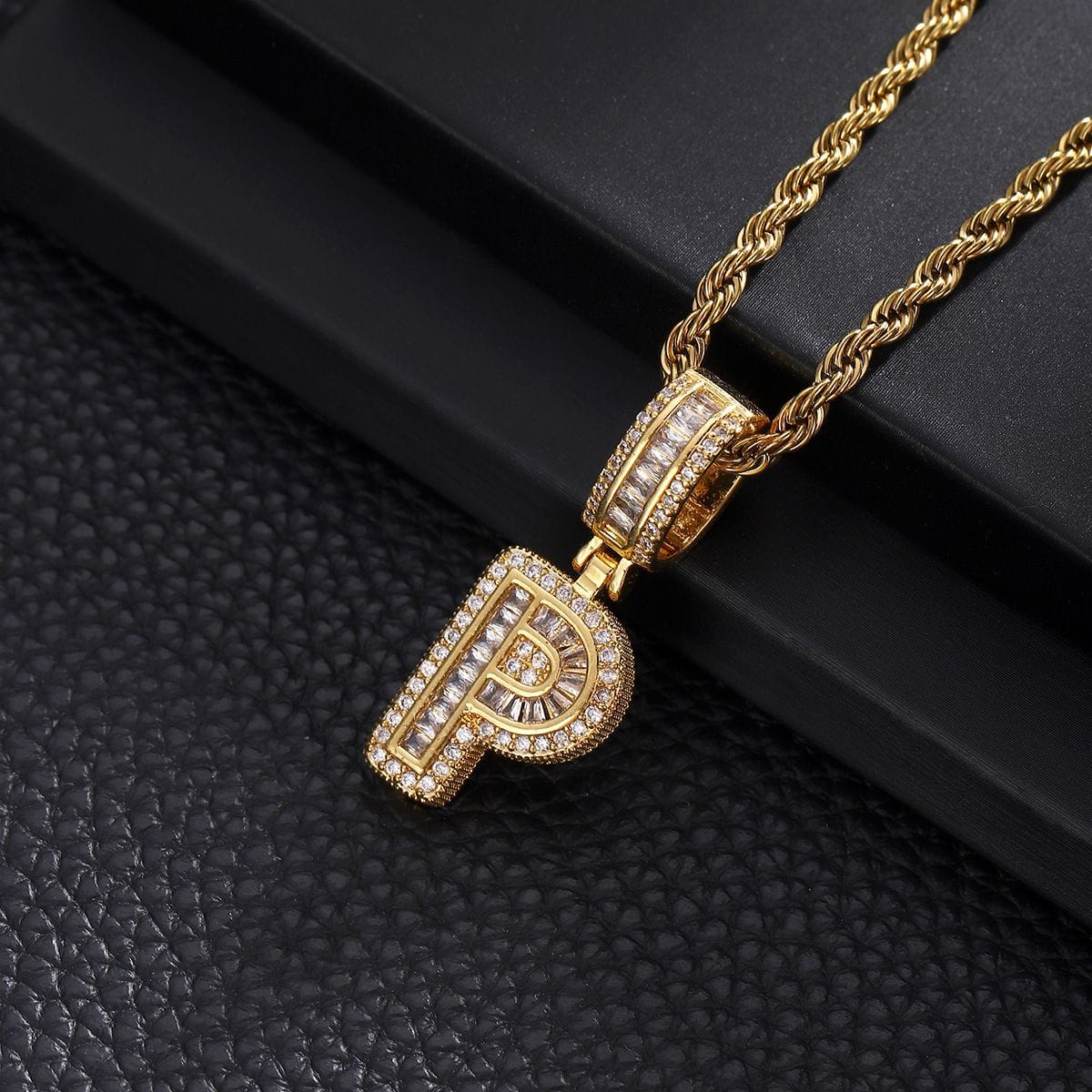 Letter Mens Necklace with Zircon Wholesale