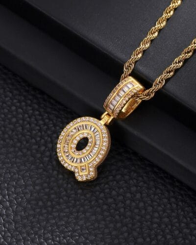 Letter Mens Necklace with Zircon Wholesale