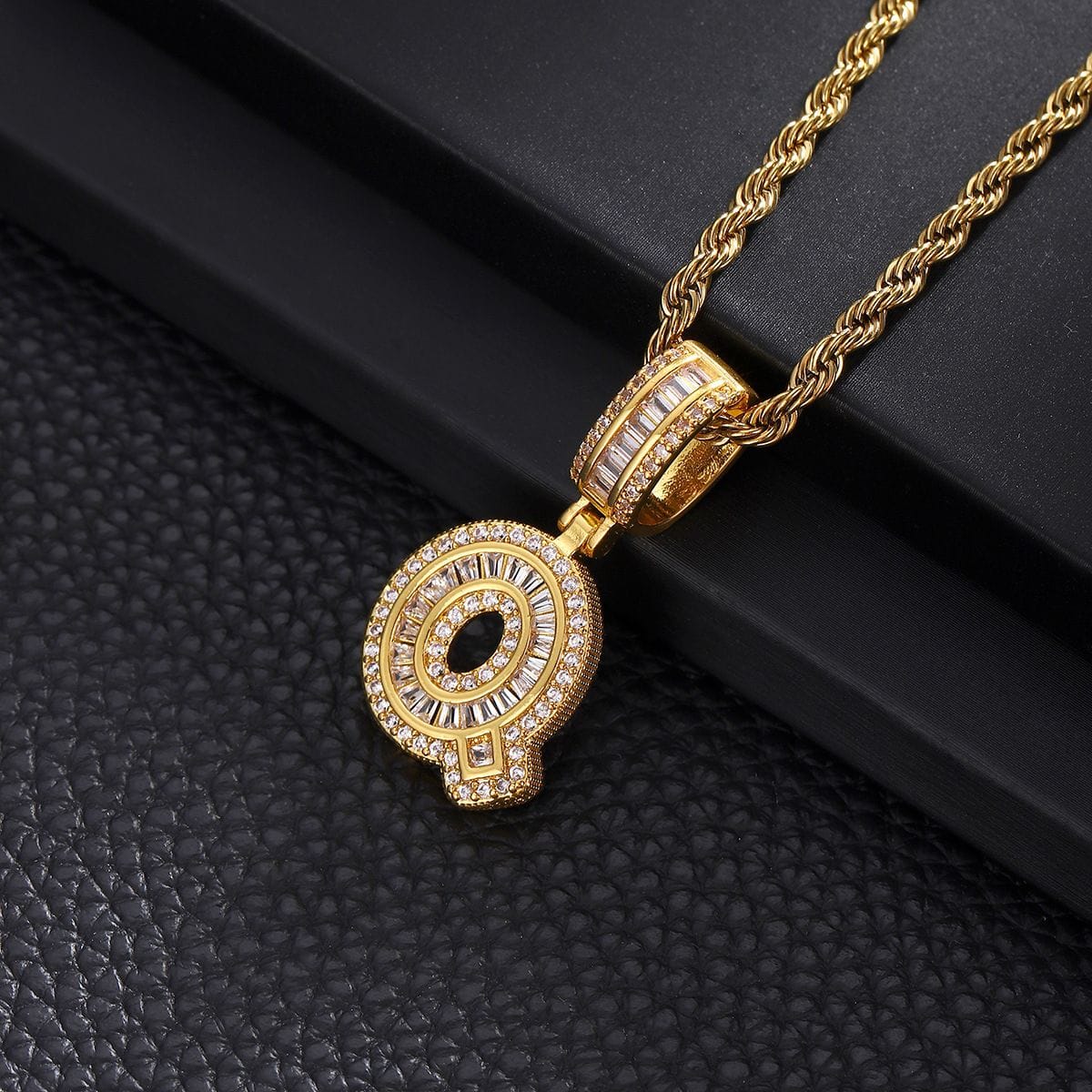 Letter Mens Necklace with Zircon Wholesale