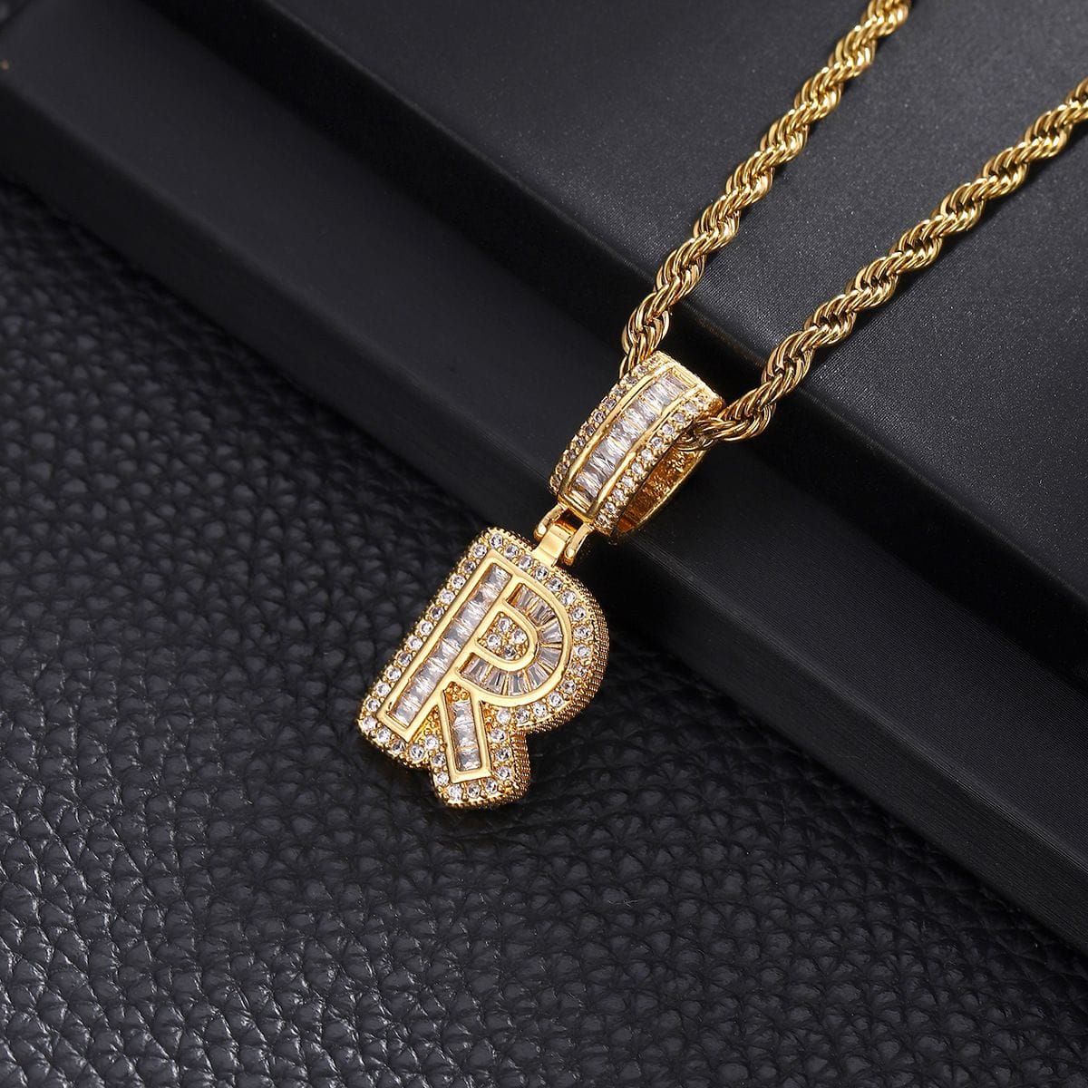 Letter Mens Necklace with Zircon Wholesale
