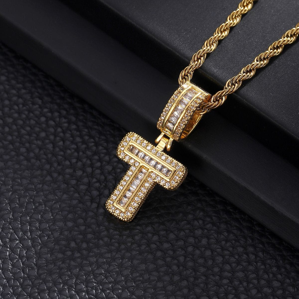 Letter Mens Necklace with Zircon Wholesale