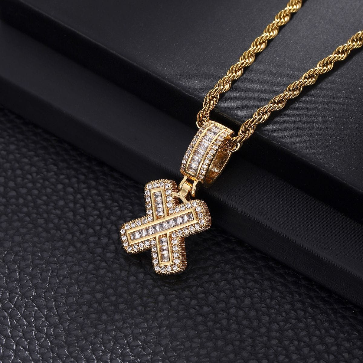 Letter Mens Necklace with Zircon Wholesale