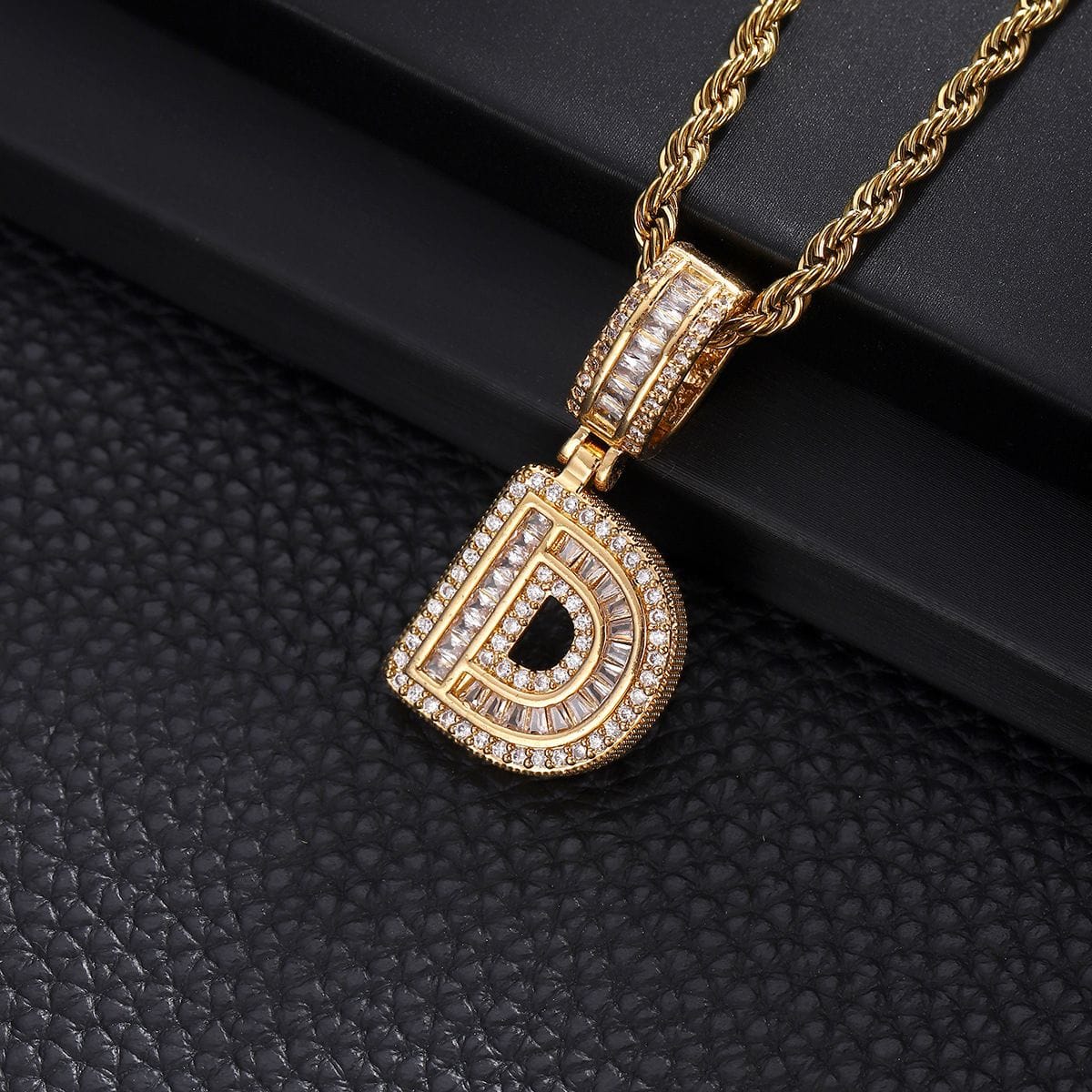 Letter Mens Necklace with Zircon Wholesale
