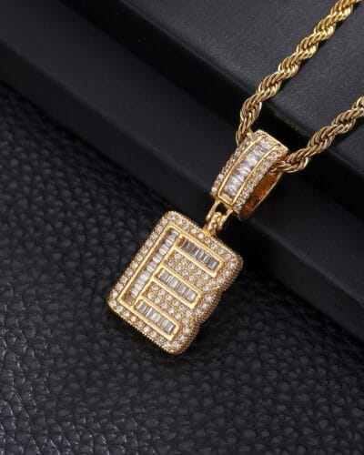 Letter Mens Necklace with Zircon Wholesale