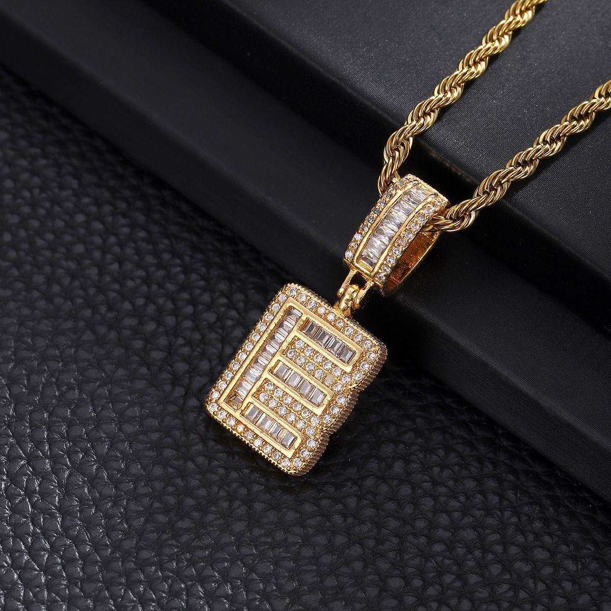 Letter Mens Necklace with Zircon Wholesale
