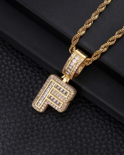 Letter Mens Necklace with Zircon Wholesale