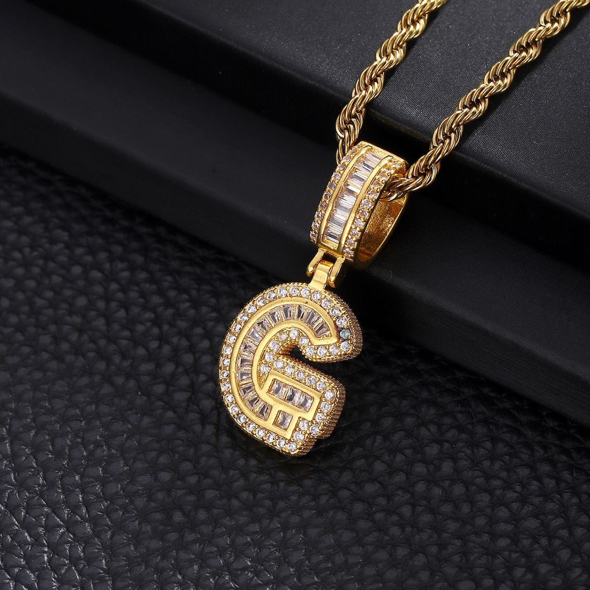 Letter Mens Necklace with Zircon Wholesale