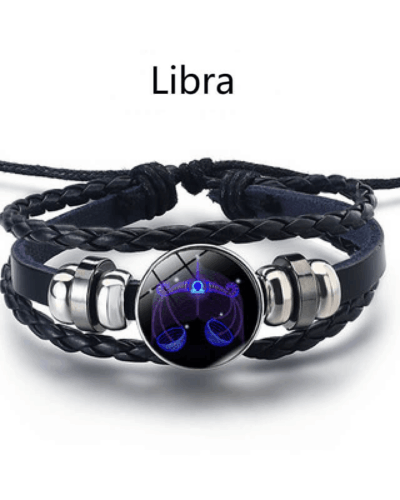 Leather Woven 12 Zodiac Signs Spirit Bracelet Unisex