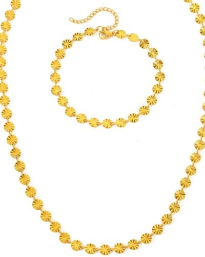 Luxury Flower Stainless steel Chain Set Wholesale 4