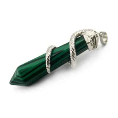 Snake-Wrapped Raw Crystal Point Pendant Bulk