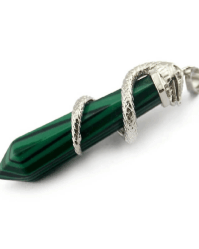 Snake-Wrapped Raw Crystal Point Pendant Bulk