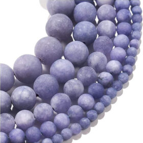Matte Purple Aquamarine Gemstone Beads Frosted Loose Gems