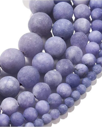 Matte Purple Aquamarine Gemstone Beads Frosted Loose Gems