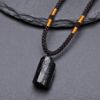 Men's Black Tourmaline Pendant Necklace Bulk