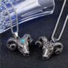 Mens Stainless Steel Baphomet Pendant Necklace